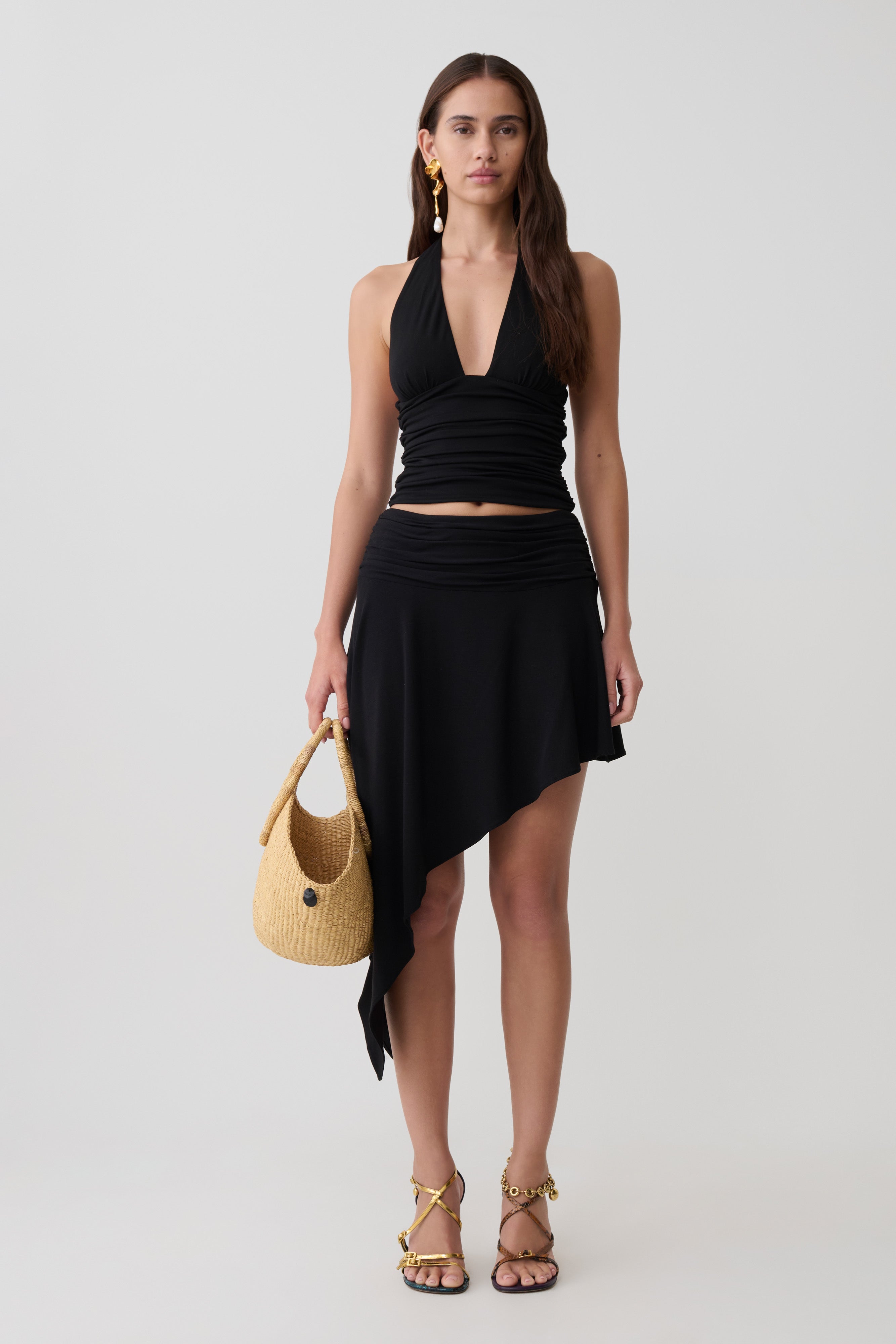 Peregrine Siyah Modal Top - Şık ve Rahat Halter Bluz