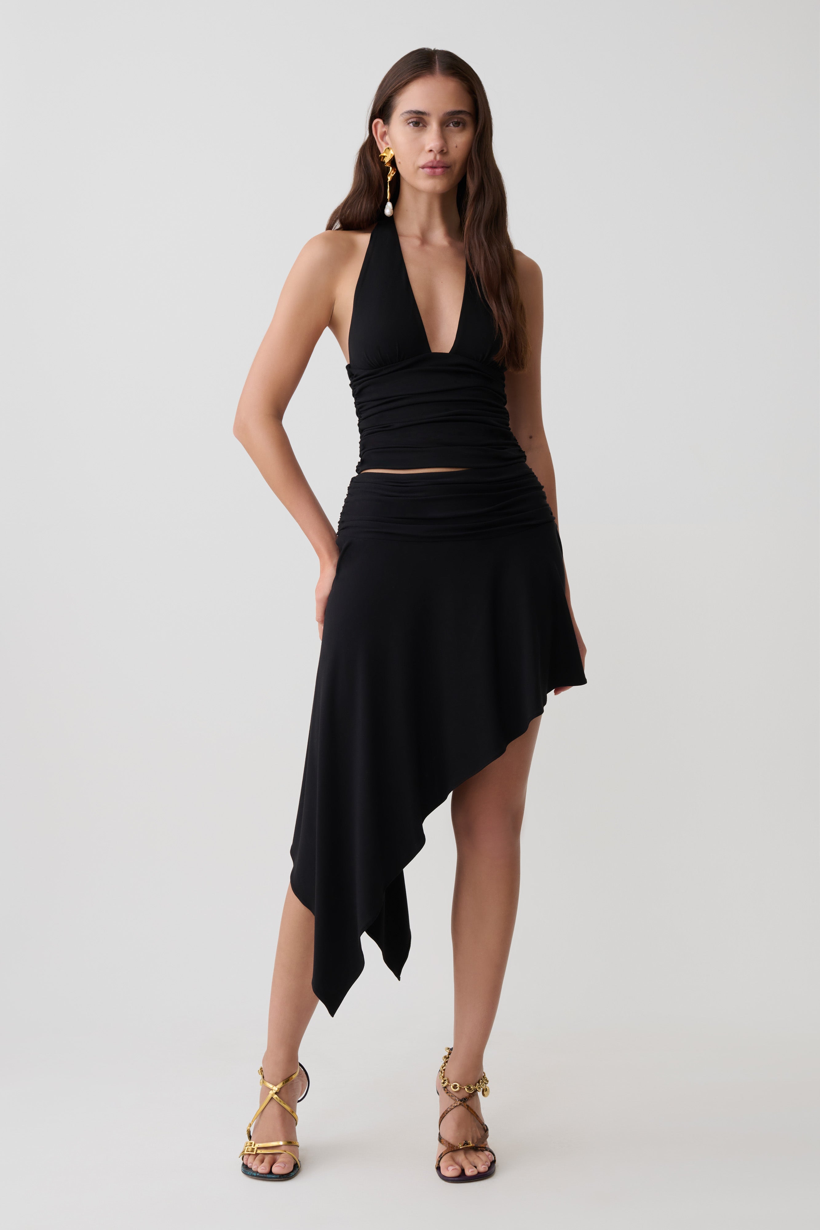 Peregrine Siyah Modal Top - Şık ve Rahat Halter Bluz