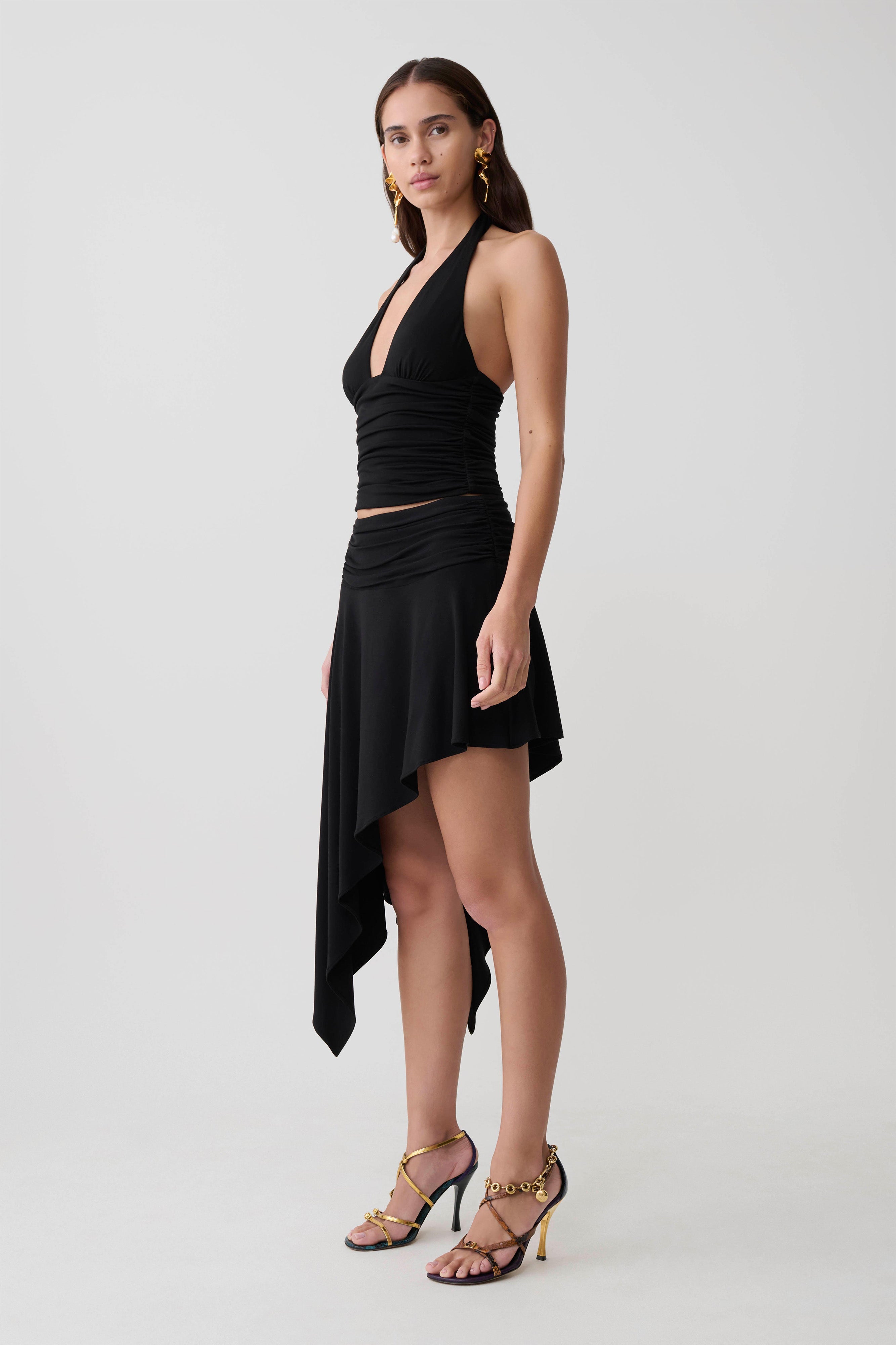 Peregrine Siyah Modal Top - Şık ve Rahat Halter Bluz