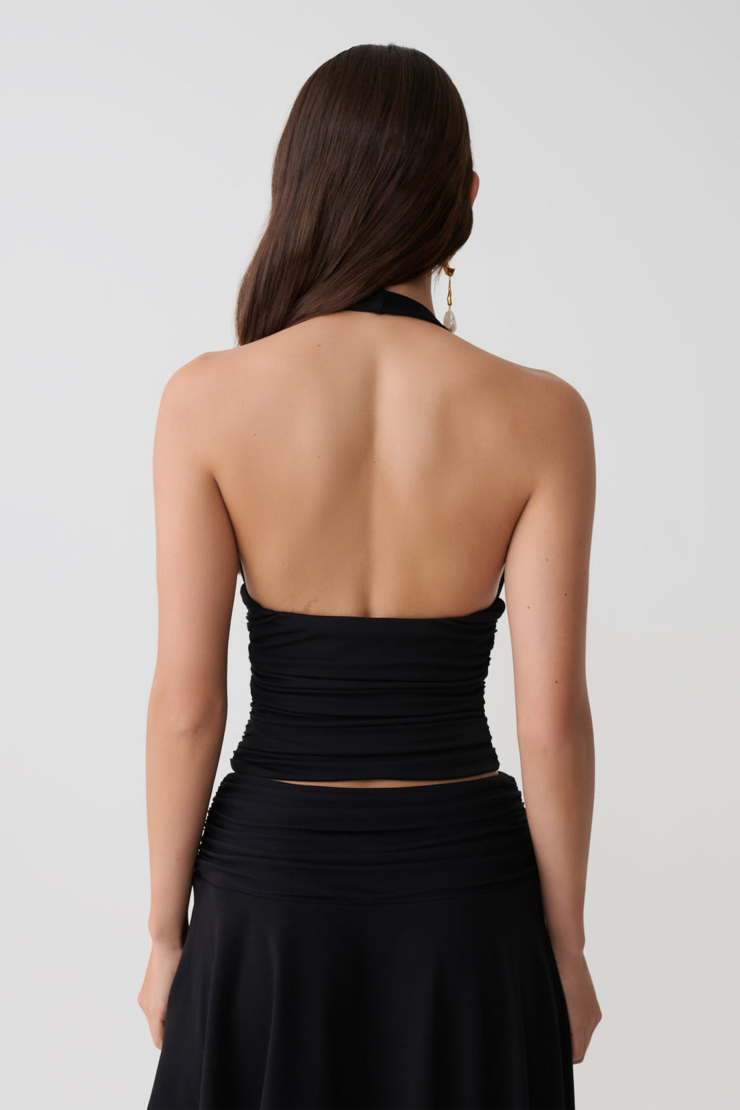 Peregrine Siyah Modal Top - Şık ve Rahat Halter Bluz