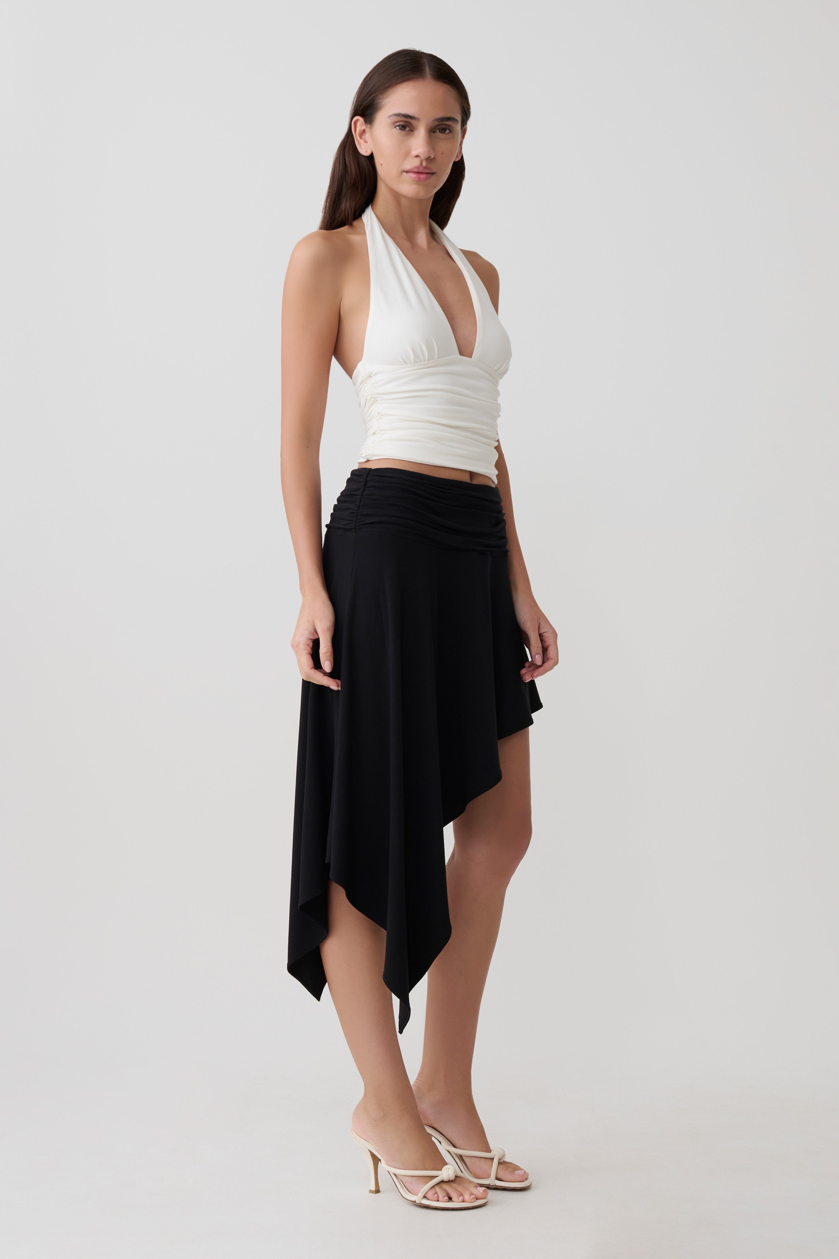 Peregrine Modal Top - Beyaz Halter Tasarım