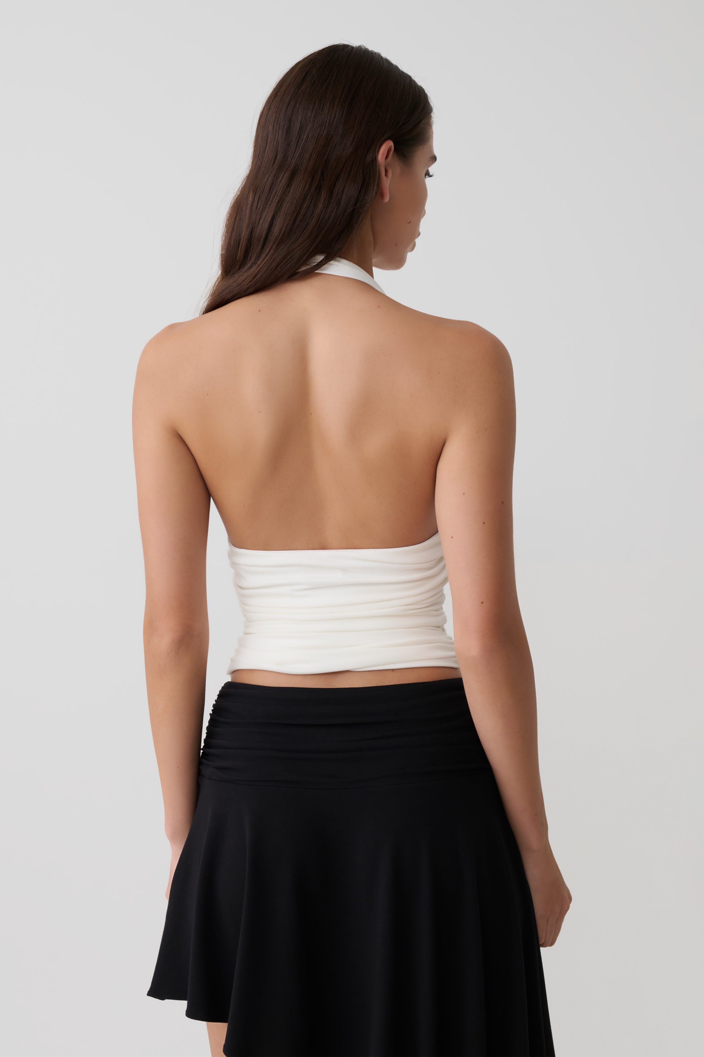 Peregrine Modal Top - Beyaz Halter Tasarım
