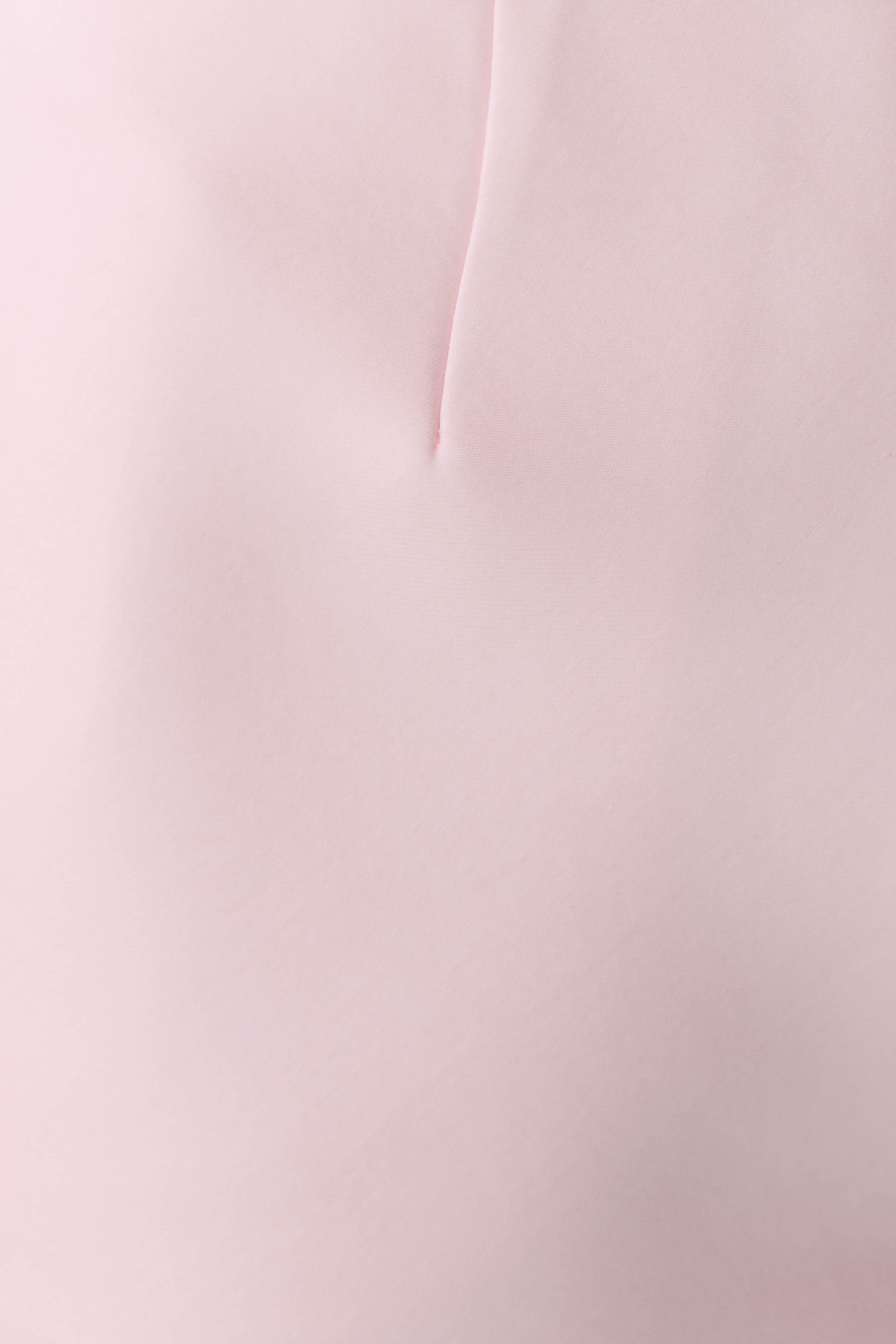 Anne Saten Mini Şort - Soluk Pembe