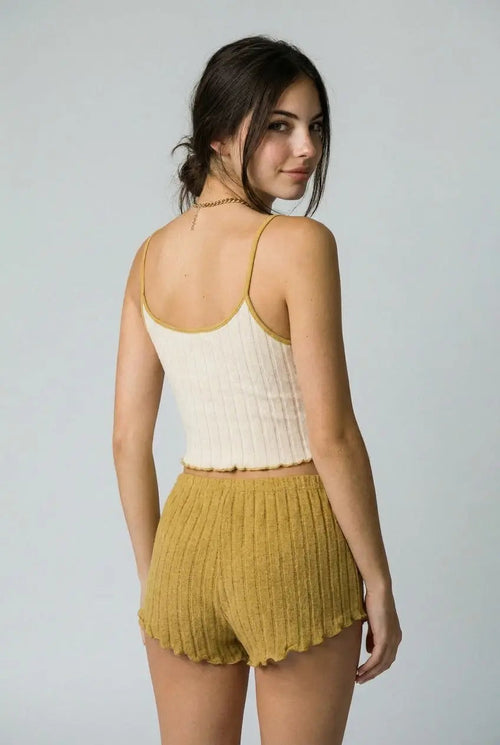 Çizgili Sarı Büyük Kiraz Pijama Takımı