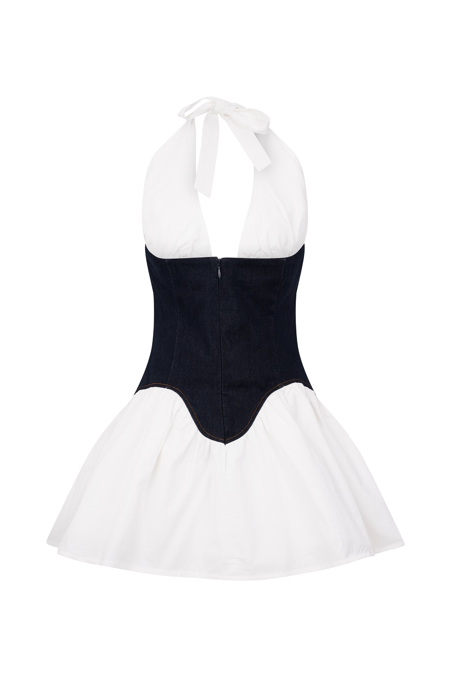 Merlyn İndigo Mavi Denim Pamuk Mini Elbise