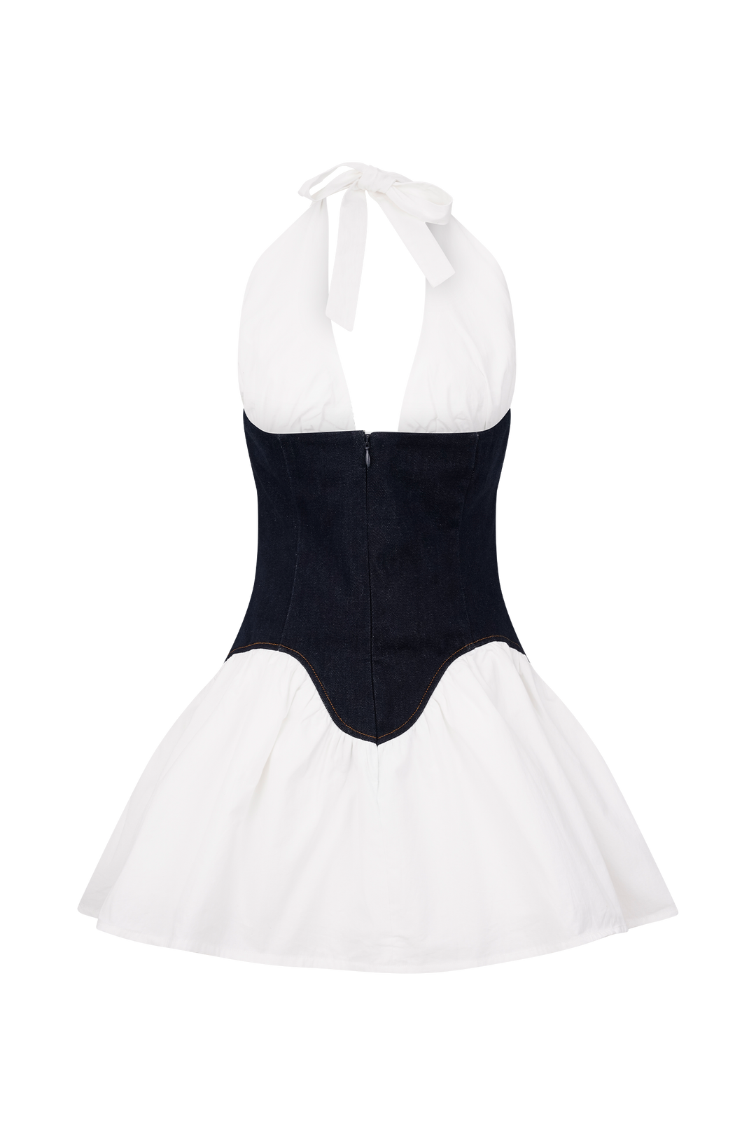 Merlyn İndigo Mavi Denim Pamuk Mini Elbise