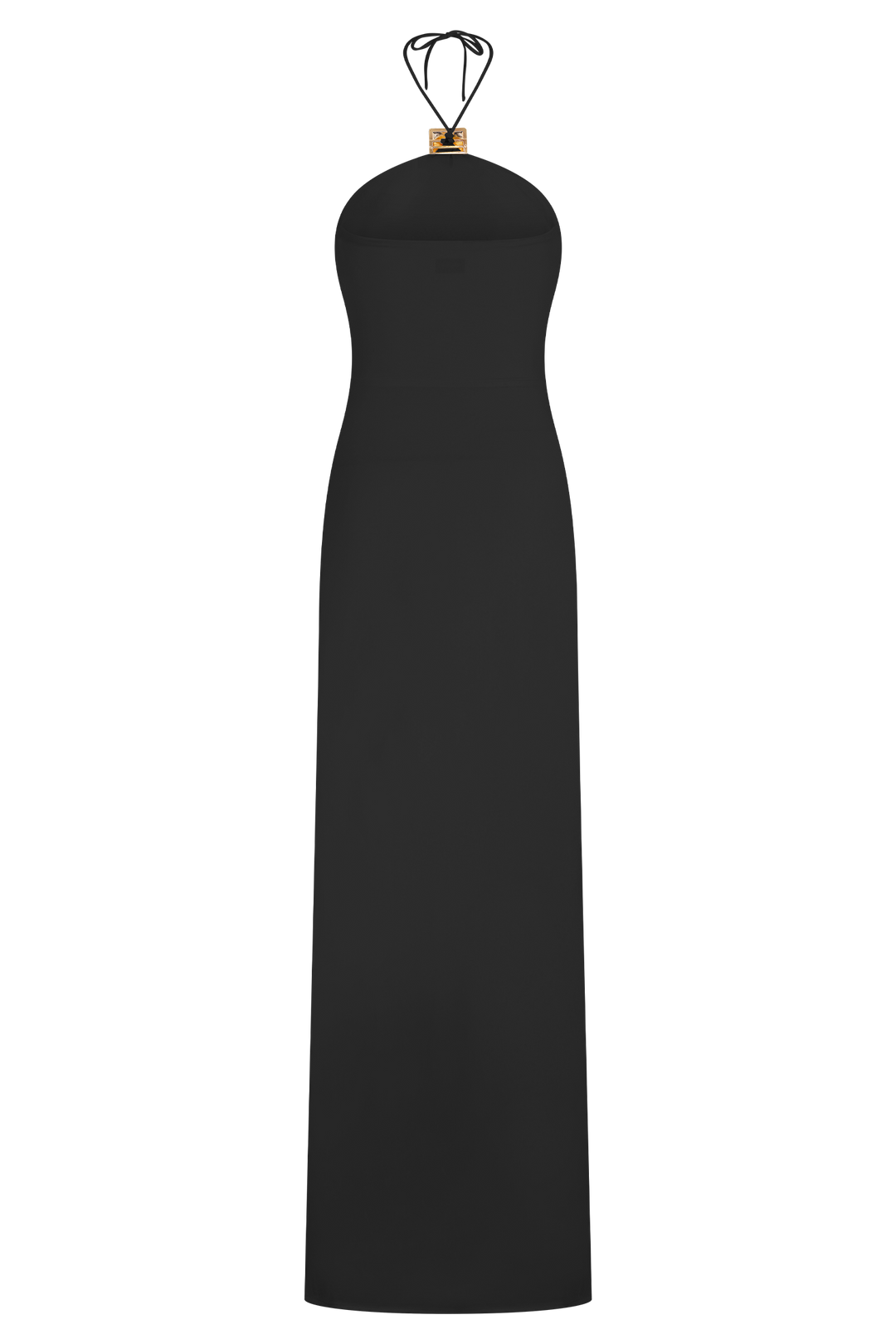 Quincy Siyah Halter Maxi Elbise - Şık Donanım Detaylarıyla