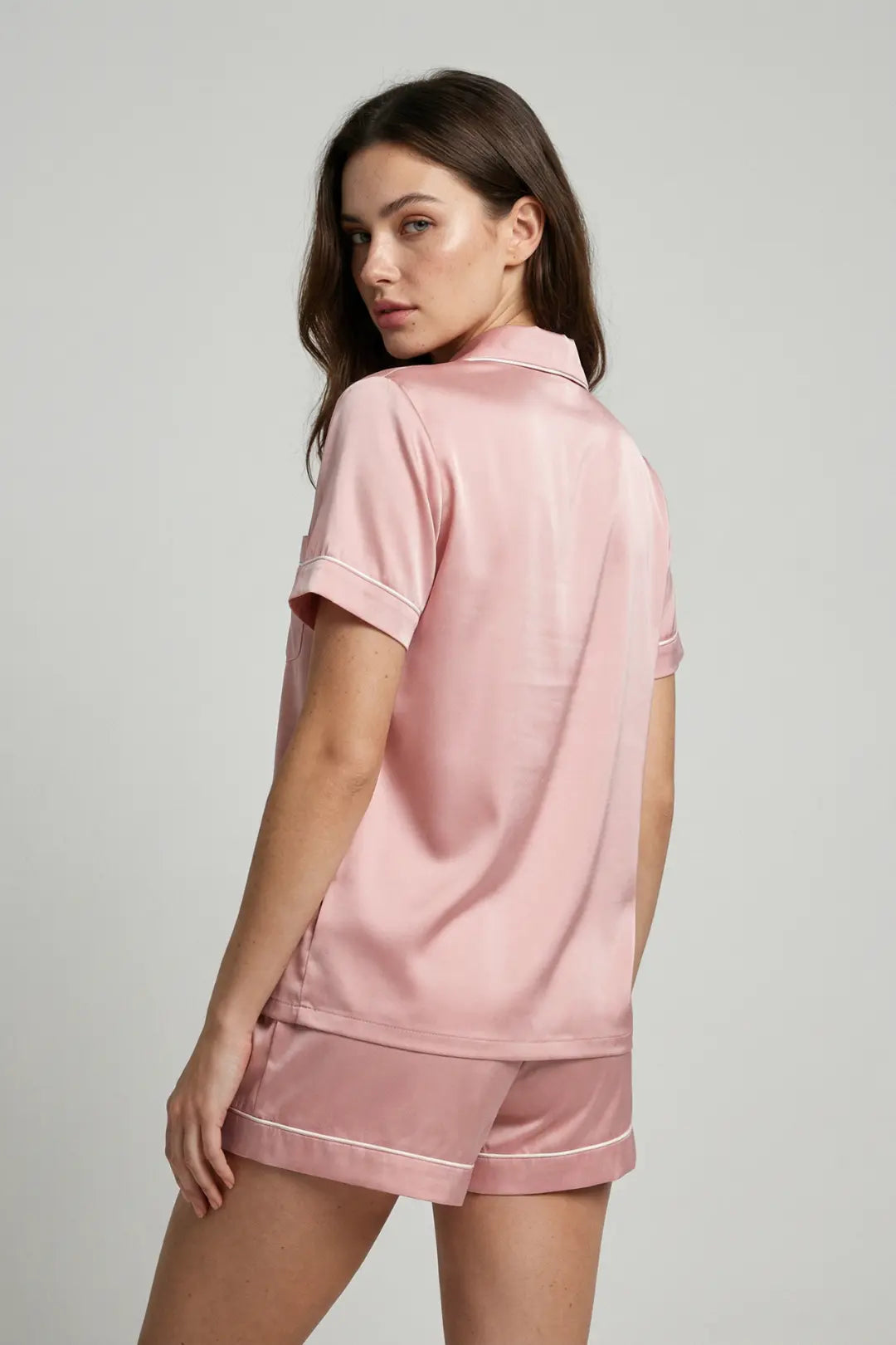 Rose Gold Kısa Kol Pijama Takımı - Şıklık ve Rahatlık