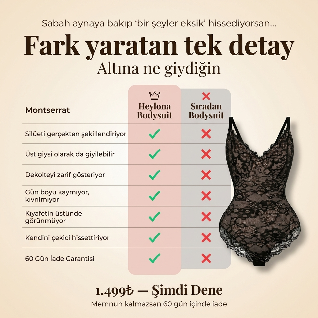 Dantelli V Yaka Tam Vücut Bodysuit (Kopya)